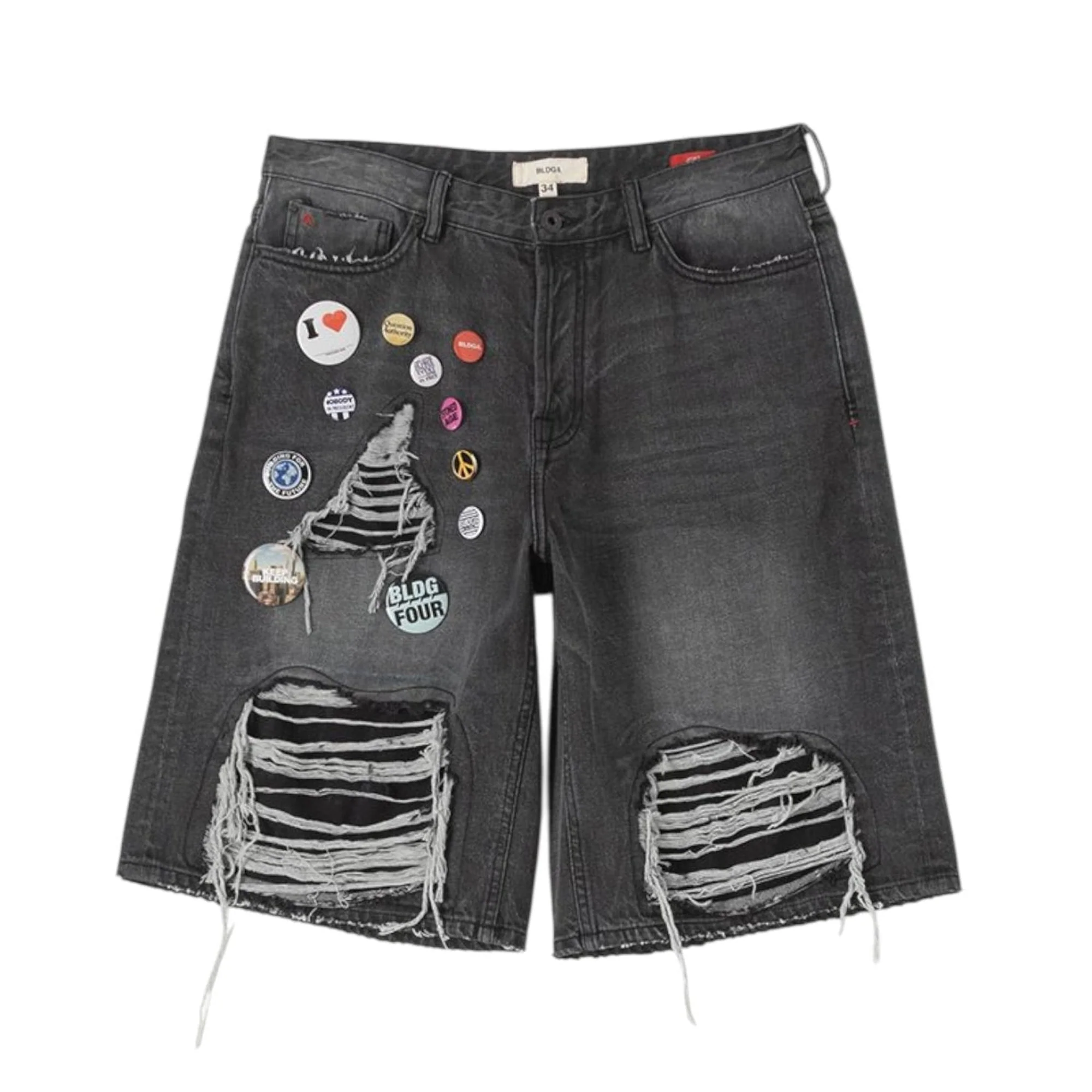 BLDG4 Pin Boy Black Short