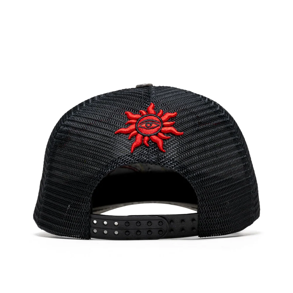 Godspeed GS Neo Trucker Hat (Black/Yellow/Red) - Image 2