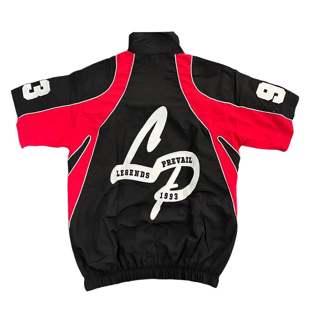 Legends Prevail Crinkle Short Set Black Red - Image 3