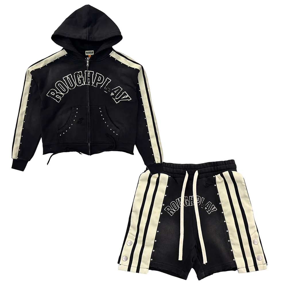 Rough Play Stripe Short SET